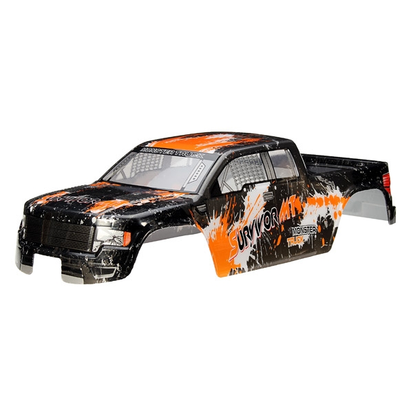 HBX 1/12 12687 Monster Truck Body Shell Orange SURVIVOR MT Car Part