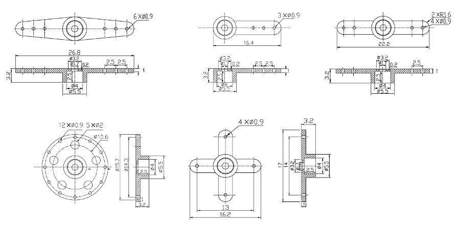 Inservos Digital 7.4v 3.6kg Metal Gear Micro Servo D0474HT-HV