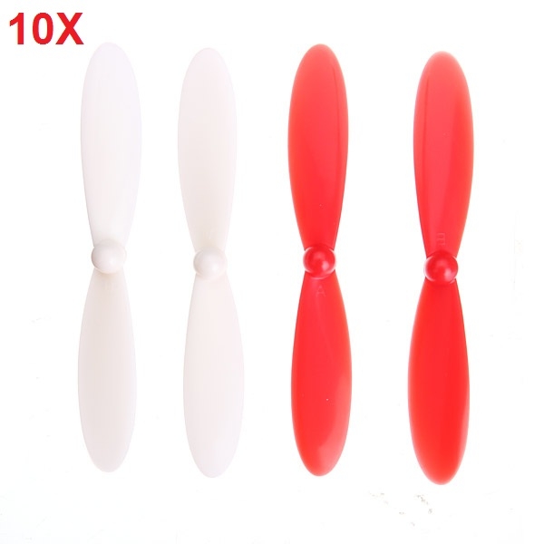 10 Sets Hubsan X4 H107D H107D+ H107C+ Propeller Prop Red&White H107D-A06