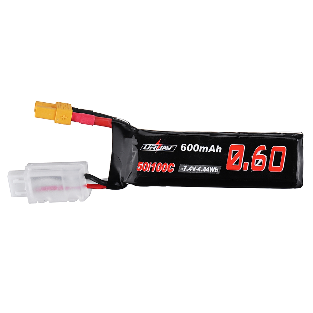 URUAV 7.4V 600mAh 50C/100C 2S Lipo Battery XT30 Plug for XK K130 Helicopter