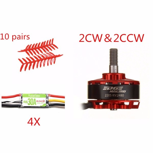 Sunnysky Lite Version R2205 2480KV Motor Kingkong 5040 3-Blade Propellers Racerstar 30A ESC Combo