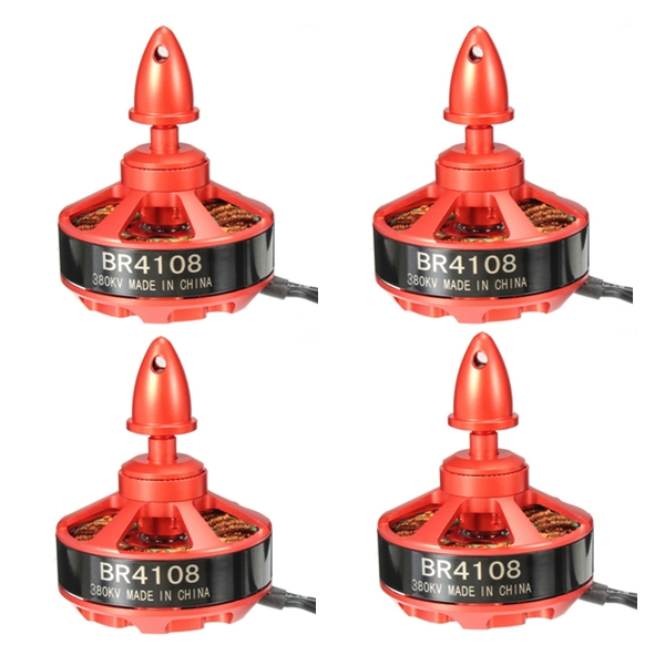 4X Racerstar Racing Edition 4108 BR4108 380KV 4-12S Brushless Motor For 500 550 600 RC Frame Kit