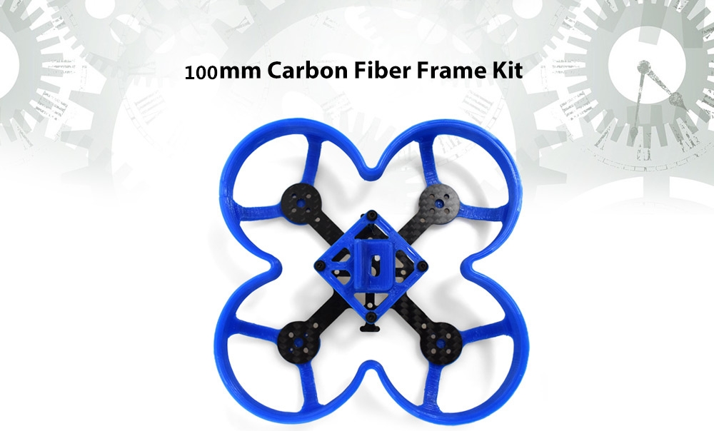 PCW100 100mm Carbon Fiber Brushless FPV Racing Frame with Camera Mount Propeller Guard 