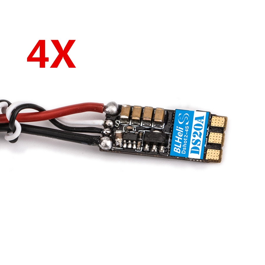 4X DYS DS20A 20amp BLHeli_S 2-4S ESC BB2 Supports Dshot For High KV Motors