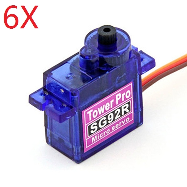 6 X TowerPro SG92R Mini Micro Servo 9g 2.5kg For RC Airplane