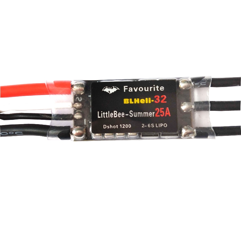 4X Favourite FVT LittleBee Summer 25A 25amp Blheli_32 2-6S ESC Dshot1200 Ready