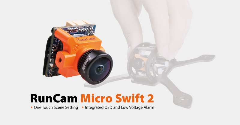 RunCam Micro Swift 2 600TVL 2.1/2.3mm FOV 160/145 Degree 1/3 OSD CCD FPV Camera for RC Drone