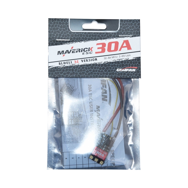 Gemfan Maverick 30A 2-6S BLHeli 32bit Brushless ESC DSHOT1200 Ready for RC Drone FPV Racing